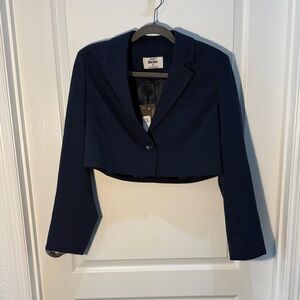 Primark Rita Ora Dark Blue Women's Cropped Blazer Size S NWT